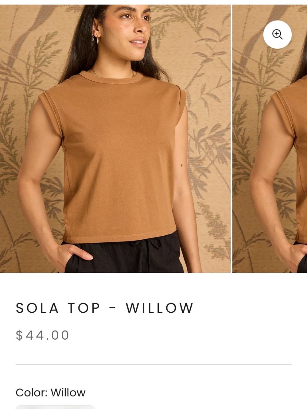 100% Organic Cotton Sleeveless Crop Tee